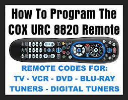 How To Program Cox Urc 8820 Remote Control Codes For Universal Remotes