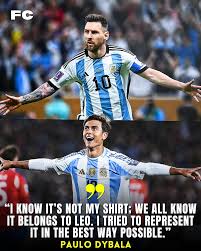 Footchats | 🎙️Paulo Dybala on wearing Messi's number 10 : “I know it's not my shirt; we all know it belongs to Leo. I tried to represent it in the… | Instagram