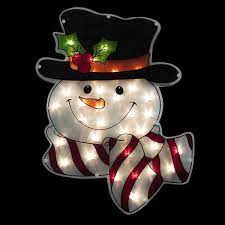 Check spelling or type a new query. Lighted Snowman Window Display