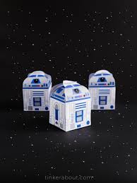Free Printable R2d2 Party Favor Box For A Star Wars Party Star Wars Party Star Wars Party Decorations Star Wars Baby Shower