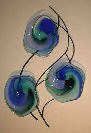 Blown Glass And Metal Wall Art Blown Glass Wall Art Glass Wall Art Glass Art Projects