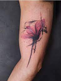 Watercolor X Ray Flower Tattoo Violet Tattoo Body Art Tattoos Ink Tattoo