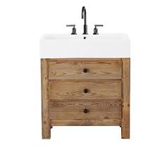 Mason Reclaimed Wood Single Sink Vanity Wax Pine Finish Potterybarn Traditional Bathroom Vanity Single Sink Vanity Small Bathroom Vanities