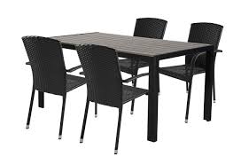 Vilde priser på havemøbler og alt til haven lige nu!!! Havebord Havanna 150 X 90 Cm Sort Gra Sunlife Jem Fix
