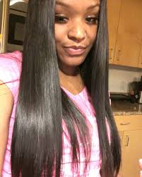 Middle Part Sewin With Bone Straight Hair Weave Hairstyles Weave Hairstyles Braided Sew In Hairstyles