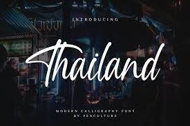 Mi teiyng script font is an old script font, inspired by traditional handwriting. Download Thailand Font Fontsme Com