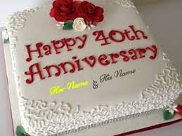 There are many beautiful choices of. Happy 40th Anniversary Cake Unique Beautiful Cake With Name