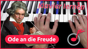 Klaviatur und noten für anfänger. Ode An Die Freude Fur Piano Lernen Beethoven Youtube