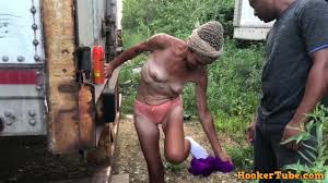 Granny Crackhead sucks and fucks for money  Analdin.com