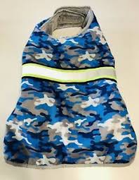 Details About Blue Large Reflective Camo Coat For Dog By Top Paw Brand
