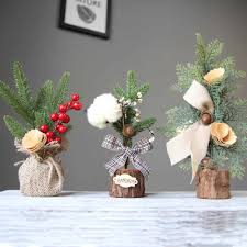 A small christmas tree with white and silver ornaments, gift boxes and an evergreen wreath with pinecones for holiday decor. Merry Christmas Tree 2018 New Year Bedroom Desk Decoration Loffice Home Children Gift 3 Colors Small Pine Tree Home Decor M3 Trees Aliexpress