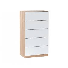 Maybe you would like to learn more about one of these? But Commode 5 Tiroirs Linea Blanc Et Imitation Chene Commode Rue Du Commerce