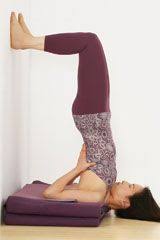 Supported Shoulderstand Yoga Shoulder Fitness Tips For Women Iyengar Yoga