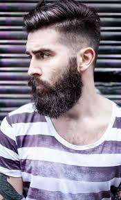 Stripes Undercut Men Mens Hairstyles Undercut Beard Haircut
