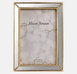 4x6 Resin Mirrored Beaded Border Photo Frame, Gold ...