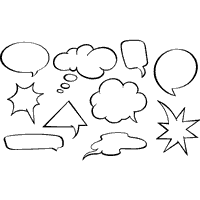 Enjoy some quality coloring time with your little one, and add some bright, bold colors to this picture. Speech Bubbles Coloring Pages Surfnetkids