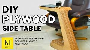 Diy Plywood Side Table From 1 Sheet Of Plywood Rocklerplywoodchallenge Youtube Modern Coffee Table Diy Plywood Siding Plywood Sheets
