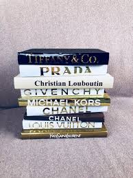 9 Gold Hardcover Decorative Books Fashion Books Designer Handmade Books Book Decor Fashion Books Chanel Room