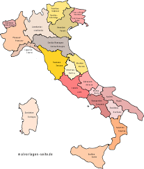 Tripadvisors italien karte mit hotels, pensionen und hostels: Italien Regionen Und Hauptstadte Landkarte Mit Provinzen