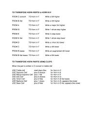 27 true concert key transposition chart