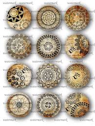Oriental Henna Mandala Om Mehndi Zen Yoga Digital Collage Sheet Download For Resin Pendant Round Circle Images 147 Seramik Ahsap Yakma Belle Ve