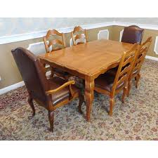Ethan Allen Legacy Collection Dining Room Table 2 Leaves W 6 Chairs Dining Room Table Dining Dining Room