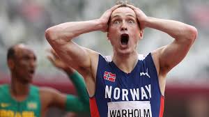 But as benjamin eased up down the stretch, warholm used a burst of speed to take first place. Karsten Warholm Wins Men S 400m Hurdles With World Record