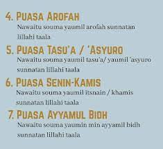 Syurga Wanita Macam Macam Niat Puasa Wajib Sunnah Facebook