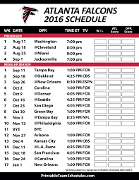 Atlanta Falcons Schedule 2016 17 Nfl New England Patriots Cowboys Football