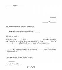Autorisation inspection du travail mineur. Autorisation Parentale De Travail D Un Mineur Modele