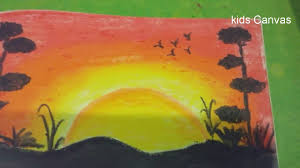 Learn shading and blending techniques while painting with soft pastels. How To Draw Sunset Step By Step Easy Oilpastel Painting For Beginners Youtube