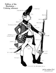 13 colonies worksheets for kids. Revolutionary War Solder Coloring Pages 11 Historic Uniforms Coloring Guides Print Color Fun