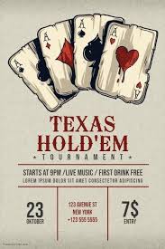 Texas Hold Em Poker Flyer Template Event Poster Template Poker Event Poster