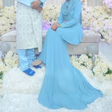⭐ baju pengantin di modelmuslim murah lengkap terbaru kekinian banyak pilihan. 20 Koleski Terbaru Tunang Baju Nikah Baby Blue Lamaz Morradean