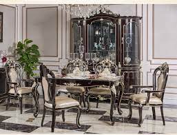 Though most dining room table sets come with a table and matching chairs, many variations of modern formal dining room sets are available at. New Classical European Style Dining Table And Chair With Wine Cabinet 8011 Dining Table And Chair Table And Chairsdining Chairs And Tables Aliexpress