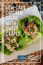 Low Carb Chicken Salad With Sweet Grapes Chicken Salad With Grapes Low Carb Chicken Salad Healthy Recipes