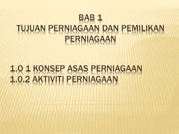 Perniagaan tingkatan 4 (bab 1 & 2)draft. Perniagaan Tingkatan 4