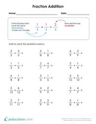 Add fractions the traditional way. Adding Fractions Education Com