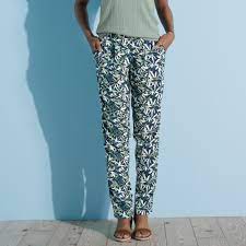 Pantalon fluide et léger en 100% viscose. Pantalon Fluide Imprime Blancheporte