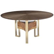 Donghia Starre Round Dining Table Walnut Wood With Open Grain Finish Vintage Dining Room Table Dining Room Table Round Dining Table