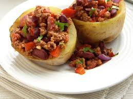 Pomme De Terre Farcie Au Chili Con Carne Recettes Recette Pommes De Terre Farcies Chili Con Carne Pomme De Terre