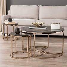 Lachlan 32 Wide Espresso 3 Piece Round Nesting Tables Set 69e87 Lamps Plus In 2021 Center Table Living Room Nesting Tables Living Room Table Decor Living Room