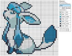 Glaceon Pokemon Cross Stitch Patterns Pokemon Cross Stitch Cross Stitch Patterns