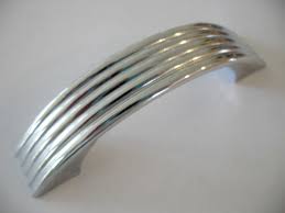 Vintage Nos Art Deco 50 S Chrome Ribbed Lines Drawer Cabinet Door Pulls Handles Art Deco Door Art Deco Kitchen Art Deco Cabinet