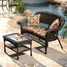 Medallion Outdoor Settee Cushion Outdoor Living Furniture Outdoor Furniture Sets Overstock Patio Furniture