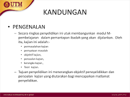 Pernyataan masalah amat penting dalam penyelidikan yang dijalankan. Moc Viva Utm