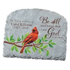 Item offers personalized preview p. Personalized Cardinal Memorial Garden Stone Miles Kimball