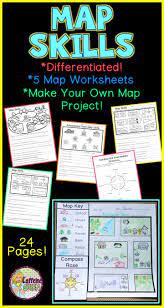 Make Your Own Map Project For Students Along With 5 Worksheets Students Will Love Designing Their Own Map Project Wi Make Your Own Map Map Skills Map Projects