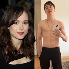 Elliot Page goes topless to show off abs one year after coming out as  transgender and transitioning into a man