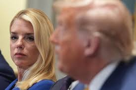 Pam Bondi unwavering stare - confronting Epstein scrutiny and public pressure head-on